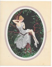 Vint & Orig Good Girl PINUP  Love s Message  by Marcel Le Boulte 1920s Art Deco