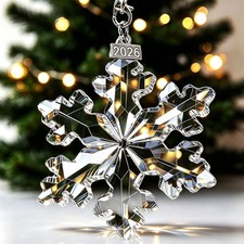 Crystal Snowflake Christmas Ornaments 2026, Glass Christmas Tree Ornaments
