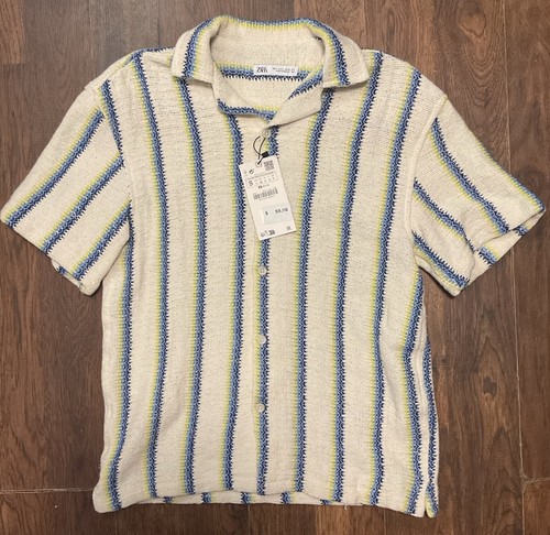 NEW ZARA CROCHET KNIT BUTTON DOWN SHIRT SIZE SMALL /MEDIUM LOT - Picture 5 of 13