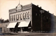 Spring Hill KS Kansas Street View Cooperative Bldg RPPC Photo Postcard COPY