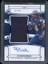2022 National Treasures Dvonte Price #57 Blue #/49 RPA FIU