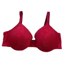 Nautica Intimates Red Underwired Padded T-Shirt Bra Size 42D adjustable Straps