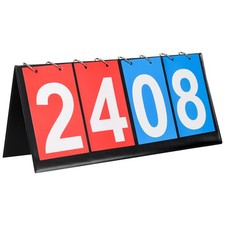 4-Digit Portable Flip Scoreboard, Easy Flip Score Keeper for Cornhole Volleyb...