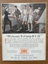 1915 Original BVD Mens Underwear Ad - Gay Interest - Welcome to Camp B.V.D.
