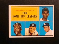 1961 Hank Aaron/Ed Mathews/Ernie Banks HOME RUN LEADERS #43 Topps ~ EX-MINT