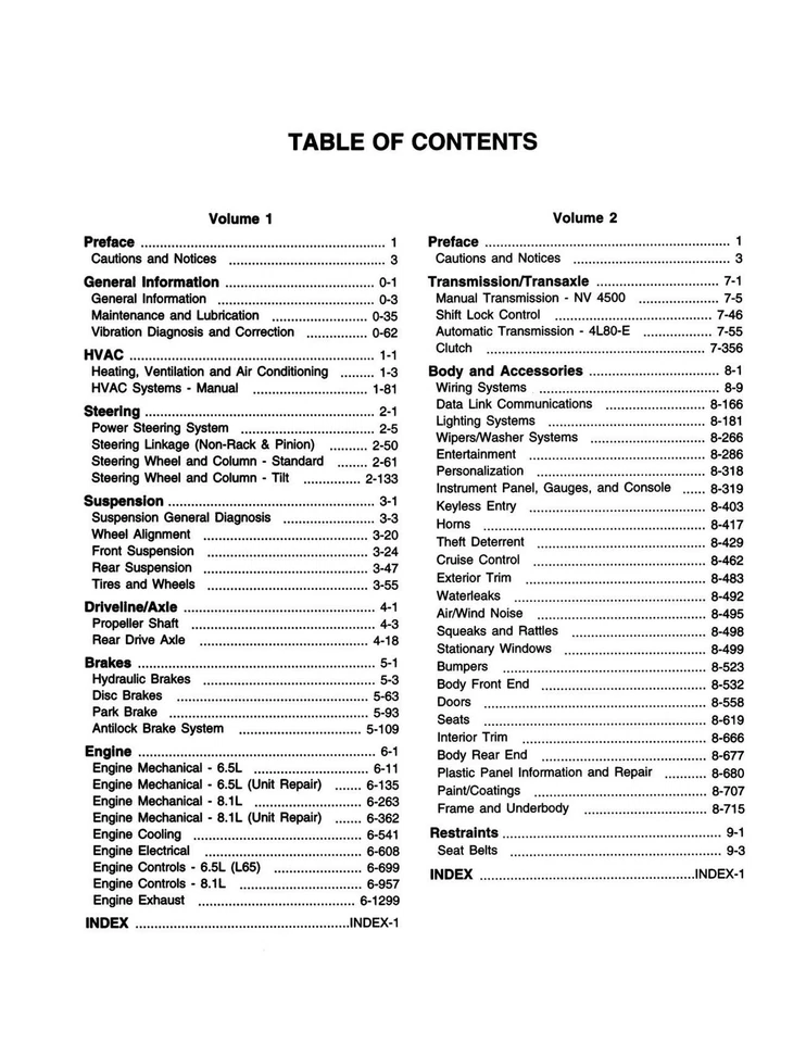 Руководство по обслуживанию пикапа 2001 Chevy Silverado 3500 & GMC Sierra HD - Изображение 2 из 4