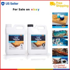 Tabletop Epoxy Resin Kit 1 Gallon Crystal Clear High Gloss UV Resistant