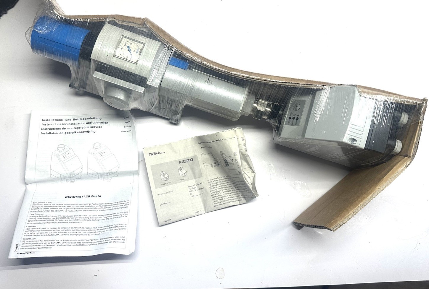 FESTO MS6N-LFR-AQS-D8-C-U-E4-WP With PWEA-AC-3D Condensation Drain