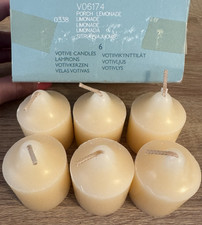 PARTYLITE Set of 6 Votive Candles Porch Lemonade V06174 Made In USA
