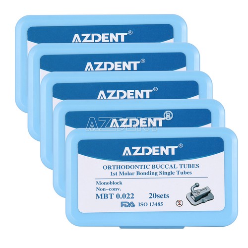 20Sets Tubos Bucales de Ortodoncia Dental Primer Molar MBT.022 MIM Bondable Tubo - Picture 8 of 9