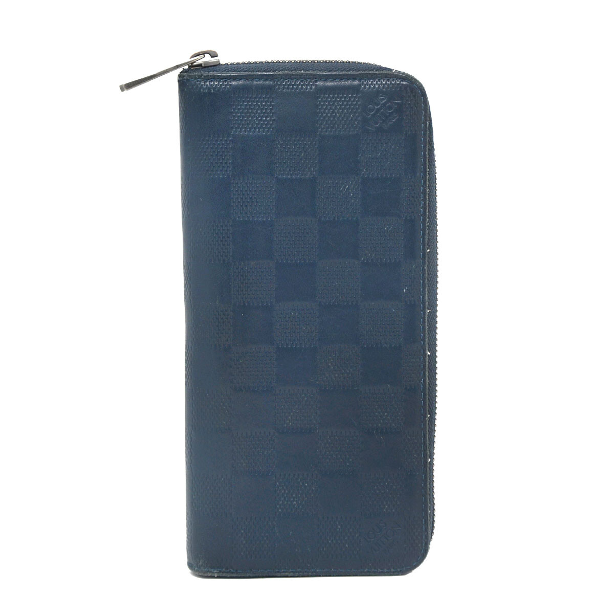 長財布 LOUIS VUITTON Zippy Wallet Vertical Louis Vuitton Zippy Navy Blue Damier Infini Leather Vertical