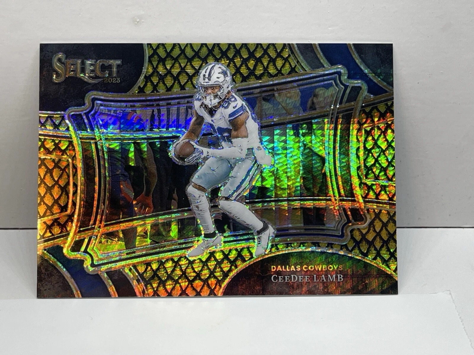 Ceedee Lamb 2023 Panini Select Field Level Gold Dragon Scale /10 Bookend