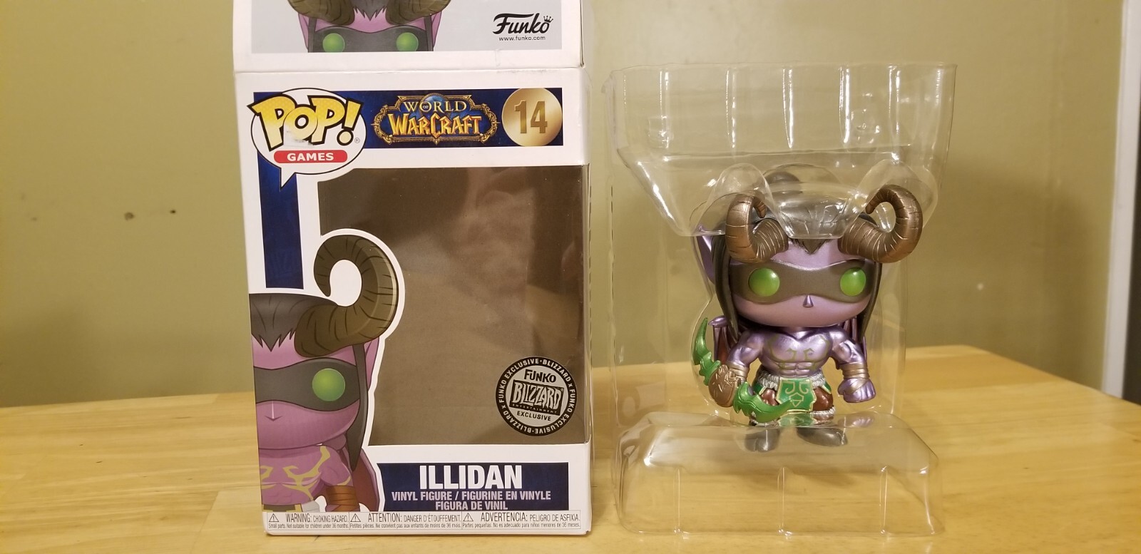 Funko Pop! Vinilo: World Of Warcraft - Illidan (Metálico) #14 Exclusivo De Blizzard
