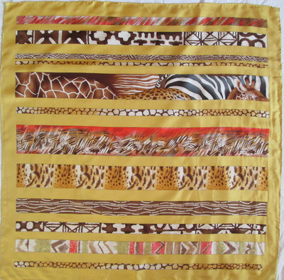 -Superbe Foulard CODELLO 100% Seide TBEG Vintage Schal 86 x 87 cm
