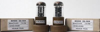 5839 EIA Bendix triple micca Dual 'O' Getter Chrome Dome Brown Base Made in USA
