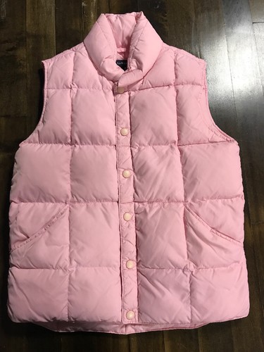 Land's End Girl's Down Puffer Vest Pink 