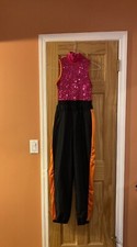 Weissman Kings and Queens Pink/Orange/Black Dance Costume- Size MA