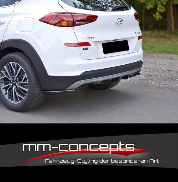 CUP Diffusor Seiten AnsäTze Schwarz FüR Hyundai Tucson MK3 FL Flaps StoßStange-image