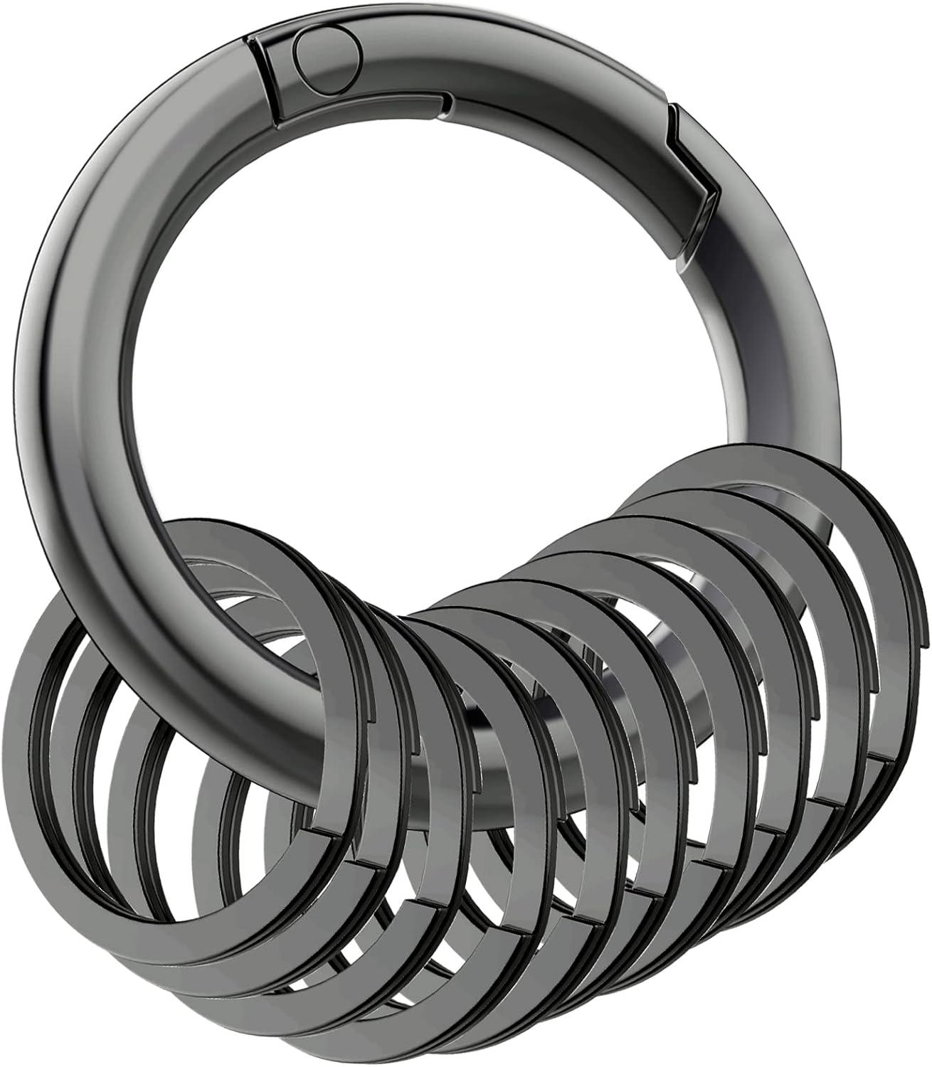Flat Key Rings 10 Pieces 1.18 Inch Split Keyrings Bulk Heavy Duty Strong O Keyri