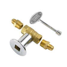 Hearthmaster Gas Shut Off Valve With Brass Escutcheon Key For Sale