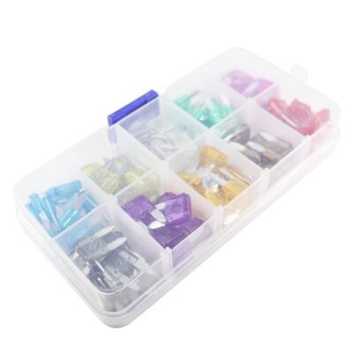120pcs Mini Blade Fuse Assortment Auto Car Motorcycle SUV Fuses Kit APM ATM UTV