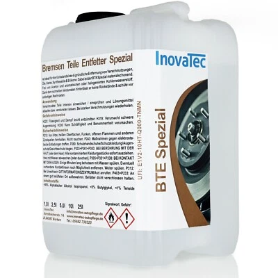 INOVATEC 5,0L Bremsenreiniger Teilereiniger Entfetter Montagereiniger Acetonfrei