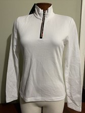 Golfino soft 1/4 Zip Ladies White Golf Top Troyer size 6 NEW NWT 1331624 100