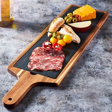 Acacia Wood Serving Board 68 x 18cm - Long Serving Platter Food Board