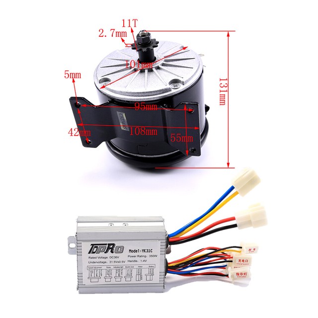 36V 350W Brushed Motor 25H 11T + Speed Controller Box For Electric Go Kart ATV eBay
