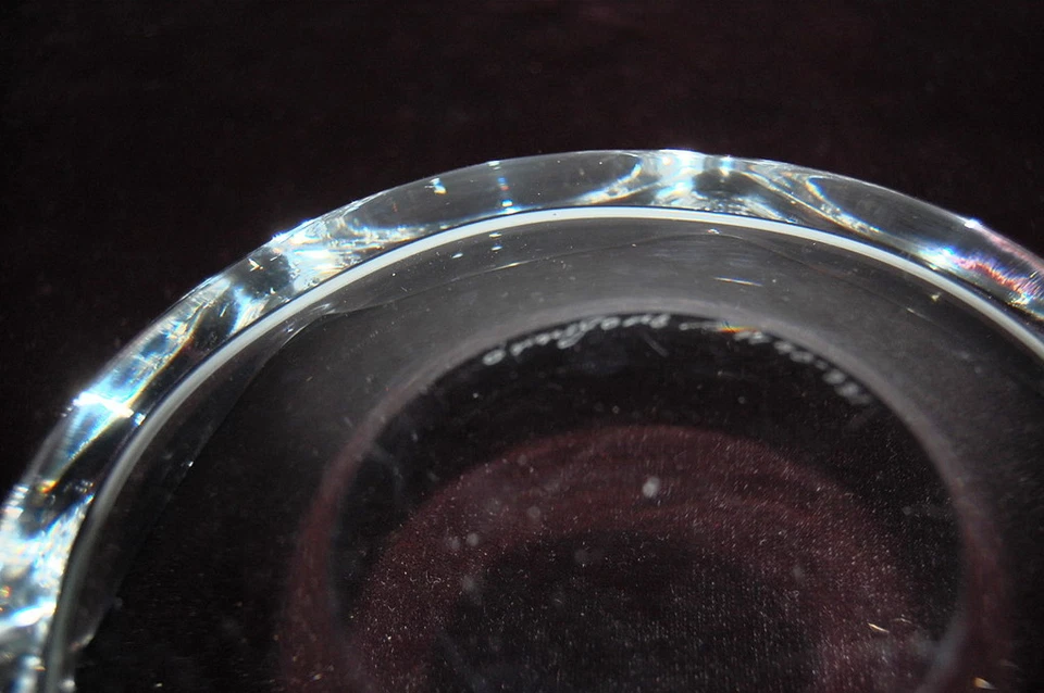 Orrefors Cristal 7" x 2 1/2" Cuenco Firmado y Numerado S5525 Foto 4 de 4