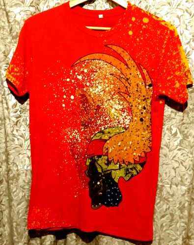 TWELVE SYMBOLS Men's T-shirt Size M - Skull & Beads Two Side