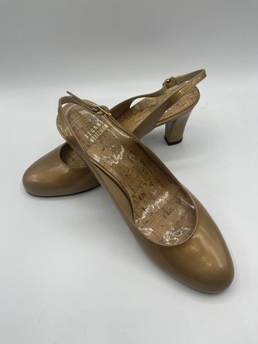 STUART WEITZMAN Patent Leather Slingback Size 5 New - Foto 2 di 11
