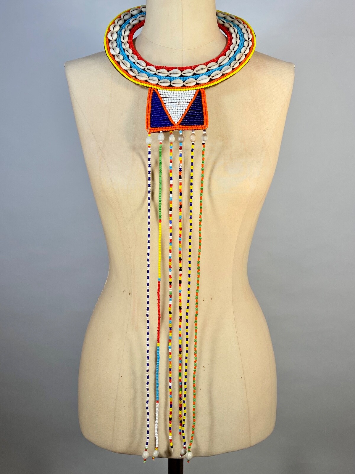 African-Kenya Maasai Handmade Seed Beads multicolored earrings
