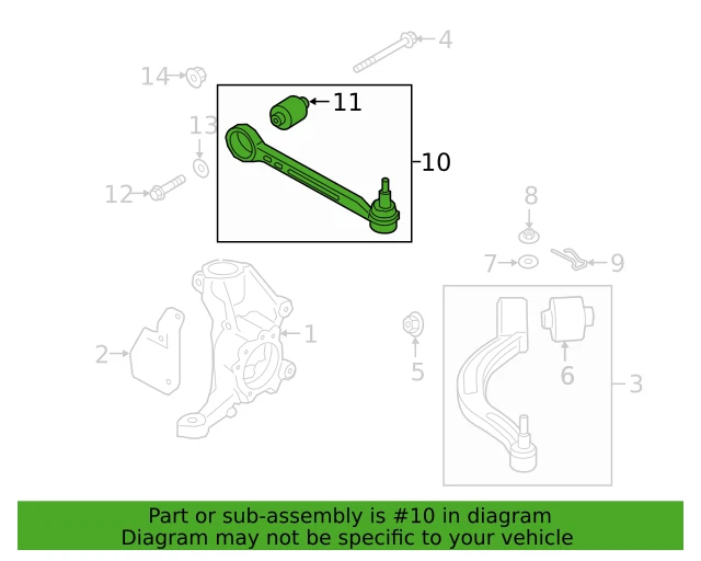 GENUINE Lower Lateral Control Arm FRONT for 18-23 GENESIS G70 Stinger 54500J5000 - Image 4 of 4