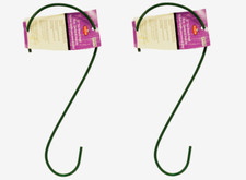 2 Perky-Pet BIRD FEEDER HOOK 12" Green Metal Up To 30lbs Planter Rust Resist 67