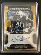 2022 Prizm Draft Picks Sensational Signatures Jesse Luketa Gold Ice Penn State 