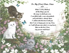 Personalized Poem Gift for that Special Niece (See all styles)