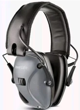 awesafe Electronic Shooting Earmuffs Ear Hearing Protection Headphones Gray.    