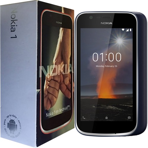 NEW Nokia 1 4G/LTE Dark Blue 8GB ROM + 1GB RAM Dual-SIM Factory Unlocked OEM - Picture 1 of 2