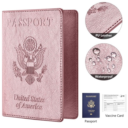 2Pack Passport Holder Wallet Cover Case, Travel Essentials for Women and Men - Bild 4 von 14