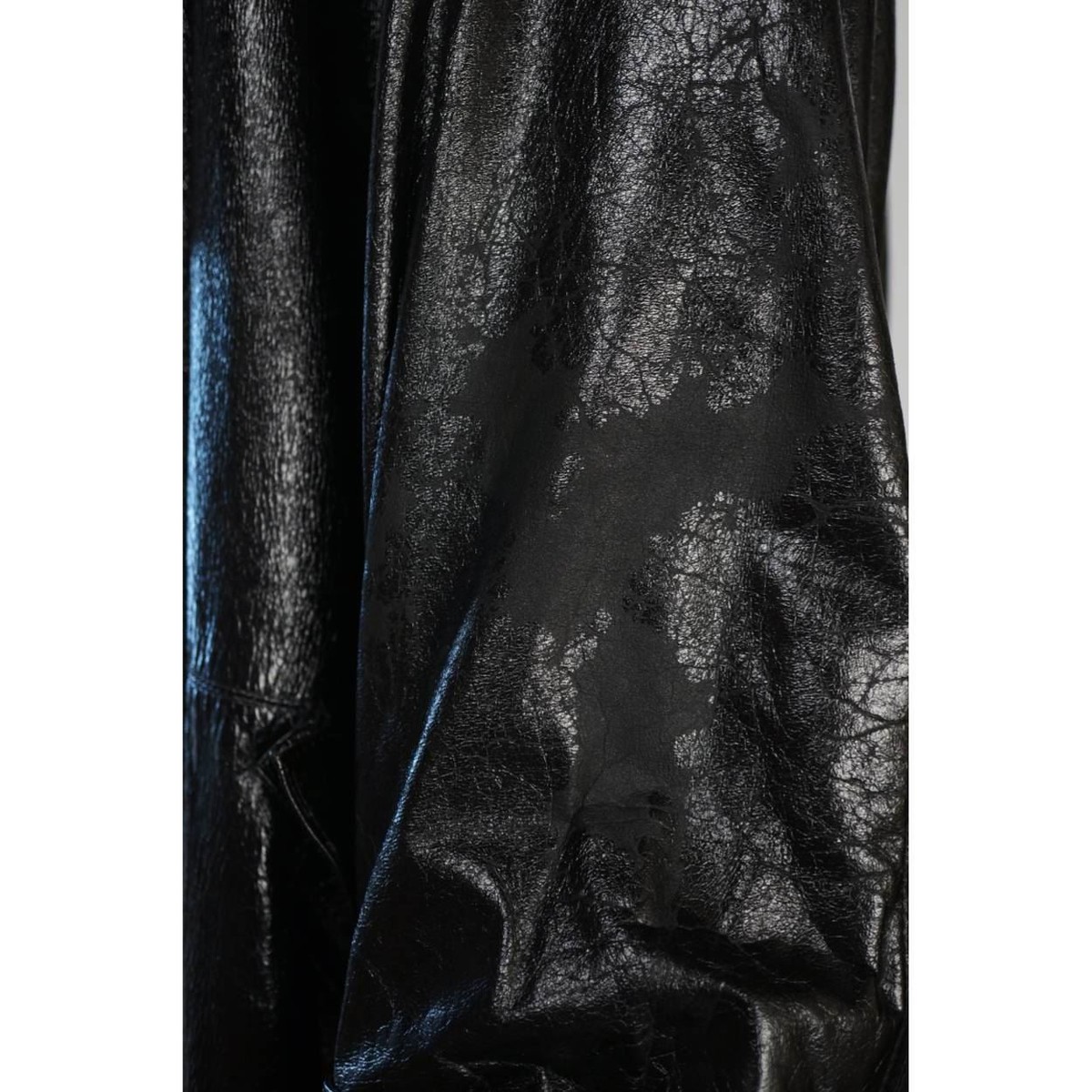 Vintage 1980s Gianni Versace Black Vinyl Coat with Plush Vintage 1980s Gianni Versace Black Vinyl Coat with Plush