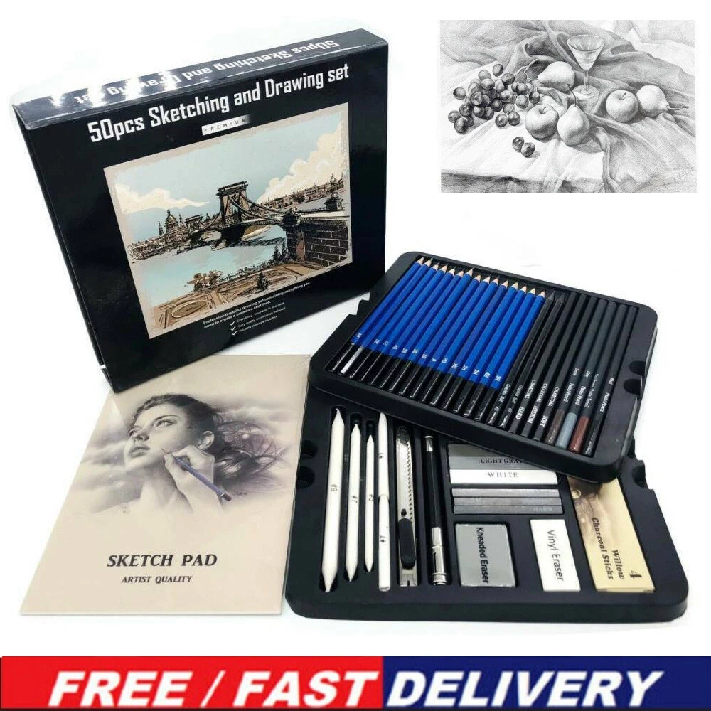 50pcs Drawing Sketching Painting Pencil Kit Art Set for Teens Adults Kid  Student