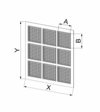 Suspended Ceiling Tile 595mm x 595mm Square Panels Air Vent Grille Diffusers