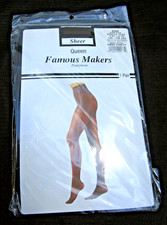 Vtg Sheer Famous Makers PANTYHOSE 600 COFFEE QUEEN SIZE 5'0"-5' 10 Park Avenue