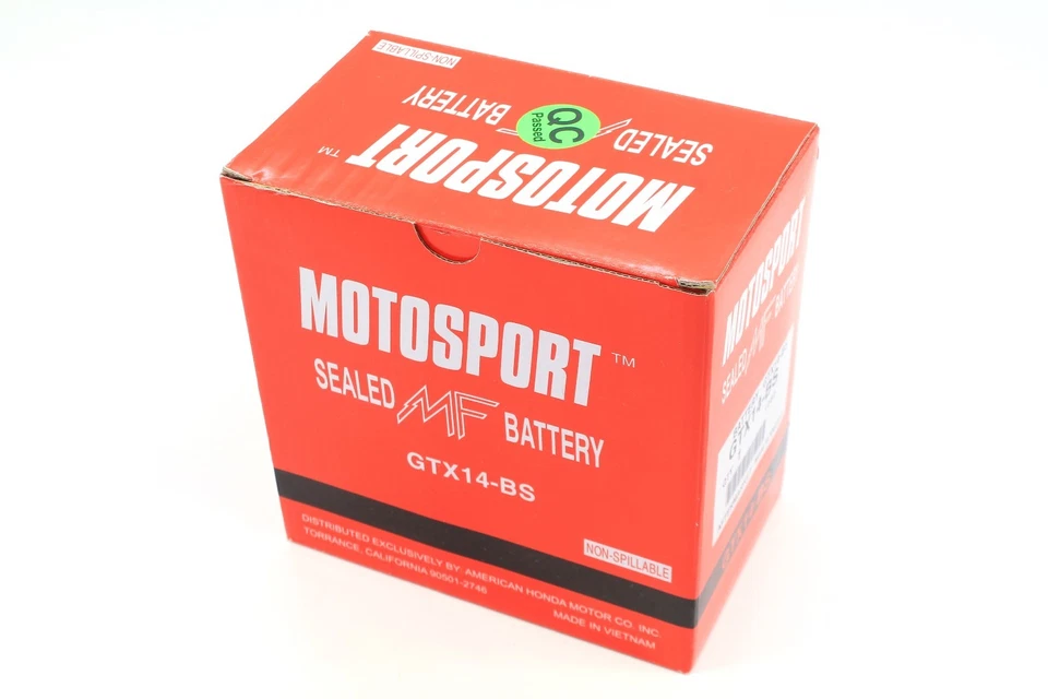 Alfombrilla de vidrio absorbido GTX14-BS (YTX14-BS) MF batería genuina Honda AGM #J182 A Foto 3 de 3