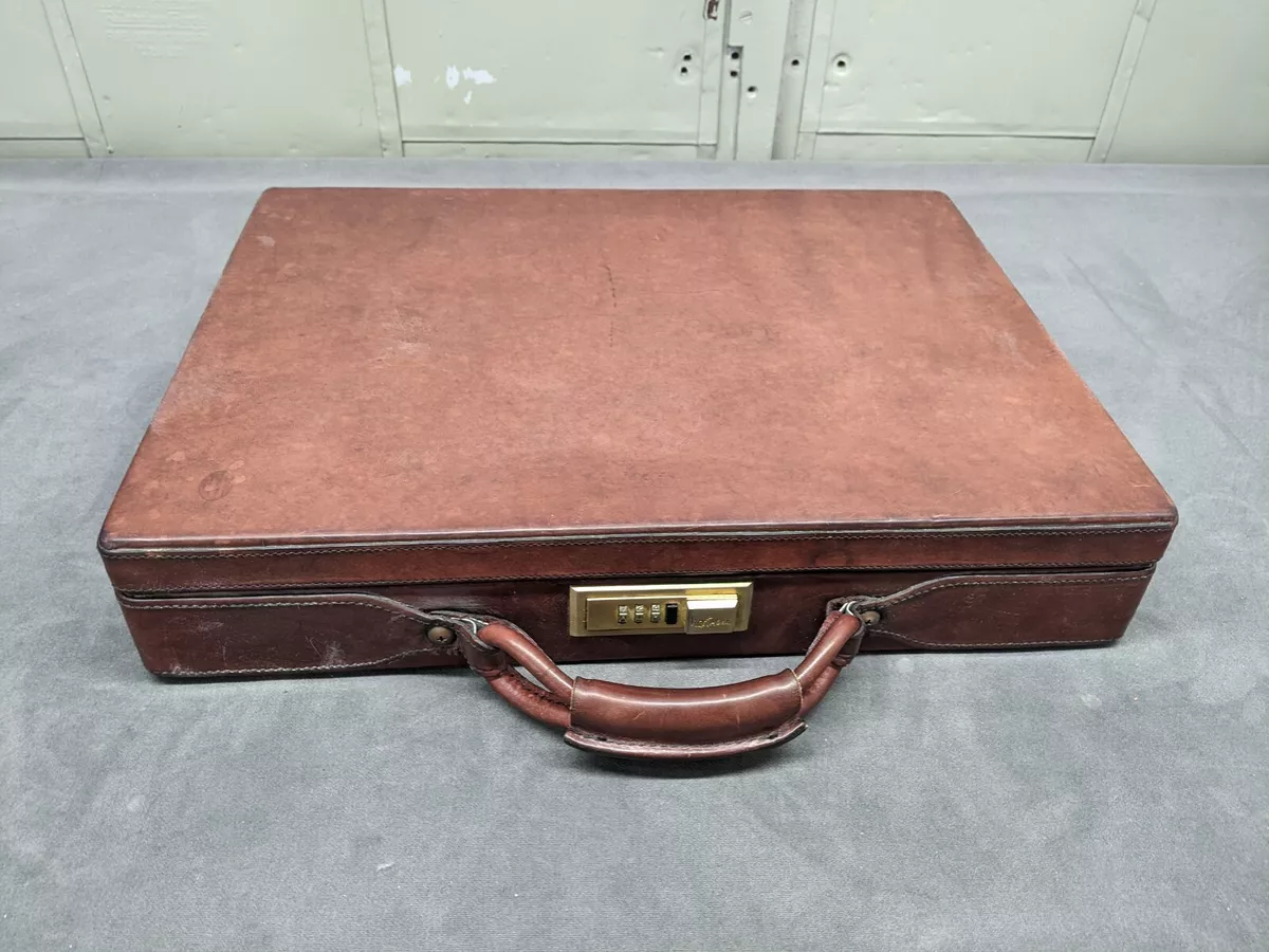 Vintage Hartmann Luggage Brown Belting Leather Briefcase