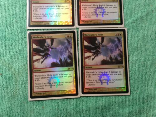 4x WARLEADER'S HELIX - FOIL FNM DCI - MTG - Dragon's Maze Promo NEW MINT - Picture 4 of 4