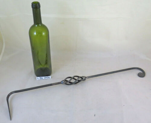 Old Fireplace Poker in Wrought Iron Handmade Fireplace Tool CH34 - Picture 1 of 7