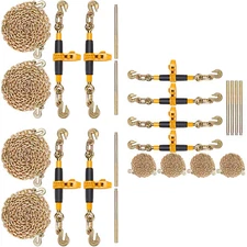 VEVOR 2/4 Pack Ratchet Binder 5/16"-3/8",3/8"-1/2" Load Binders w/G80 20' Chains