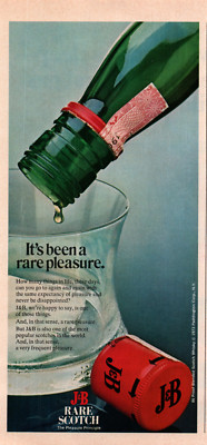 J & B Rare Scotch Close Up Half Page 1973 Vintage Color Alcohol Print Ad